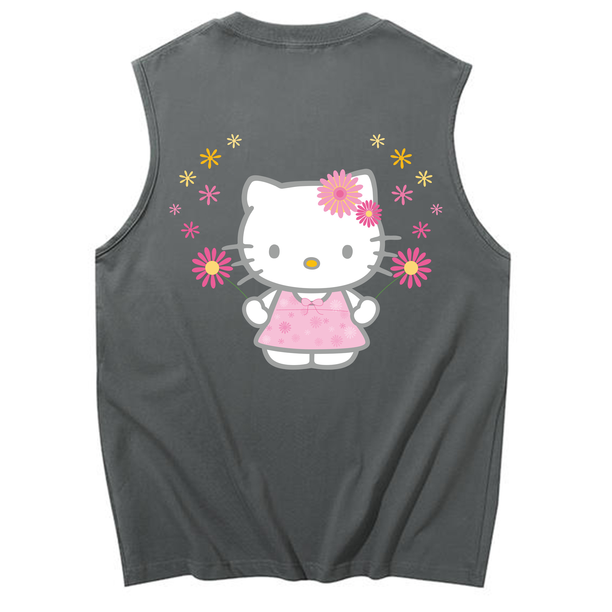 （画像用） Hello Kitty ハローキティ コットン100％タンクトップ（背面プリント）